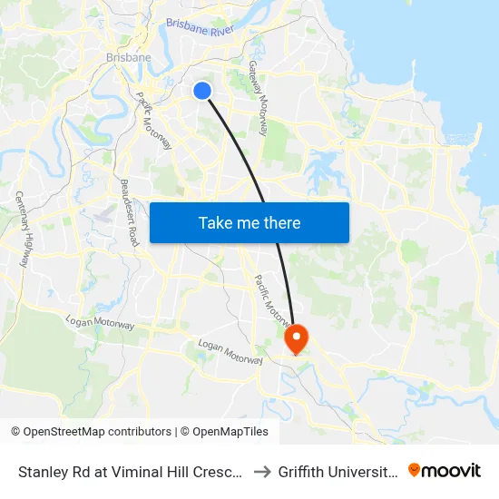 Stanley Rd at Viminal Hill Crescent, Stop 35a to Griffith University Logan map