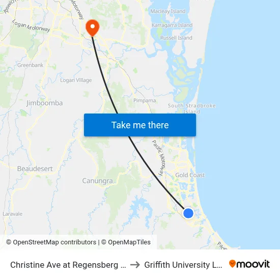 Christine Ave at Regensberg Close to Griffith University Logan map