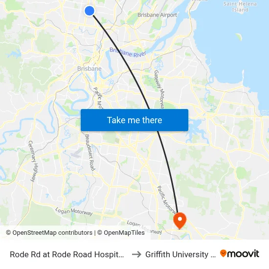 Rode Rd at Rode Road Hospital, Stop 36 to Griffith University Logan map