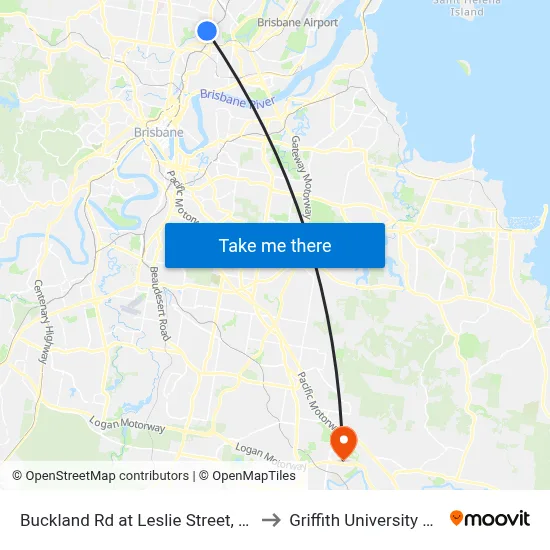 Buckland Rd at Leslie Street, Stop 38 to Griffith University Logan map