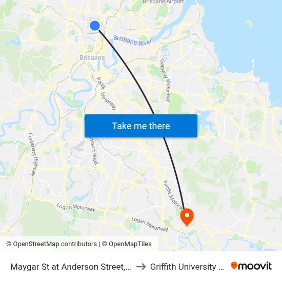 Maygar St at Anderson Street, Stop 21 to Griffith University Logan map