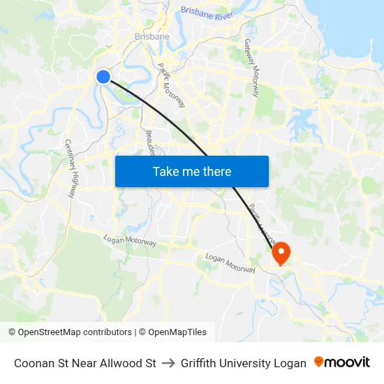 Coonan St Near Allwood St to Griffith University Logan map
