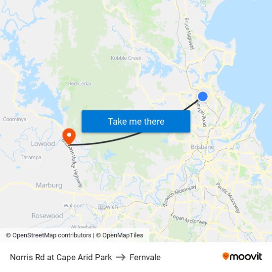 Norris Rd at Cape Arid Park to Fernvale map