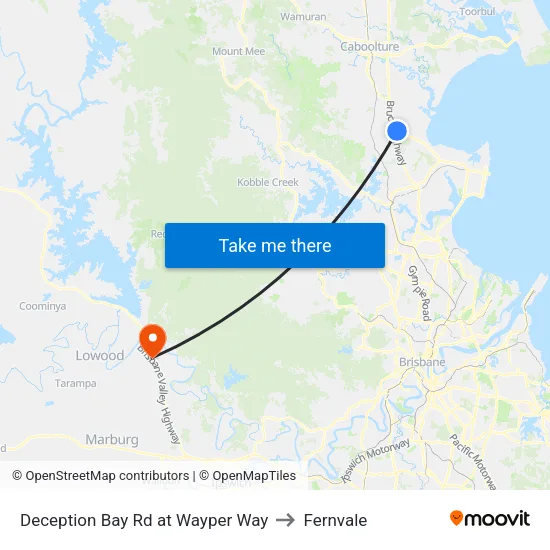 Deception Bay Rd at Wayper Way to Fernvale map