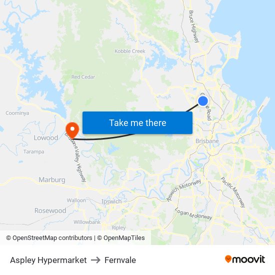 Aspley Hypermarket to Fernvale map