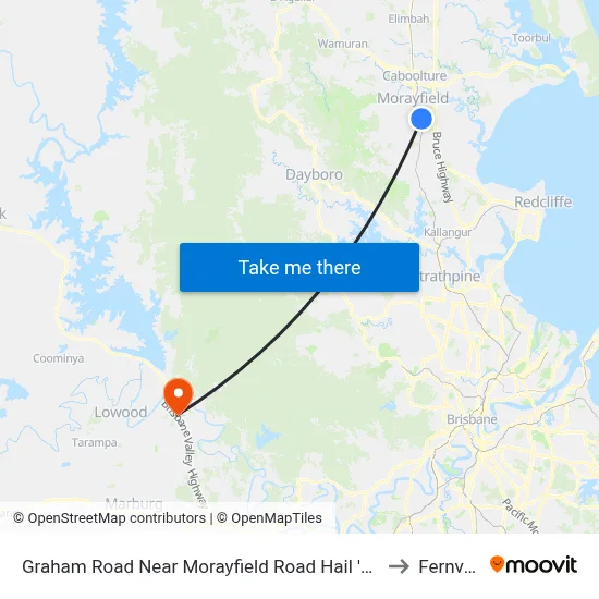Graham Road Near Morayfield Road Hail 'N' Ride to Fernvale map