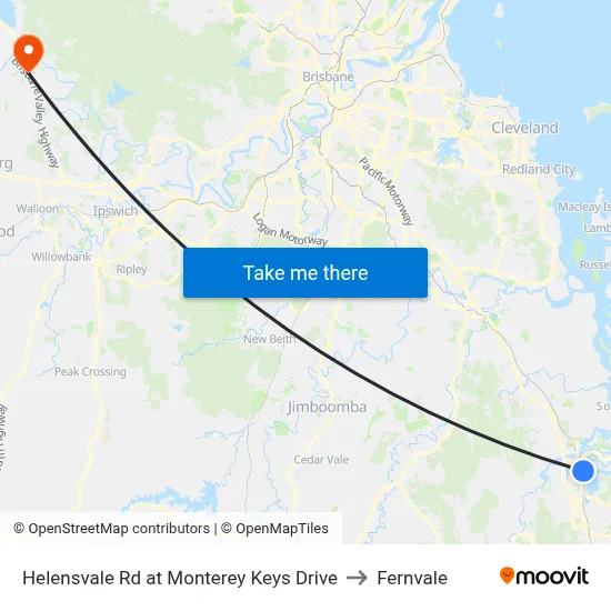 Helensvale Rd at Monterey Keys Drive to Fernvale map