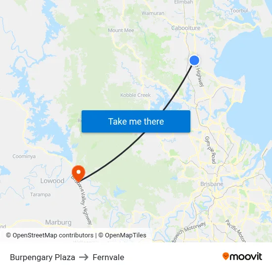 Burpengary Plaza to Fernvale map