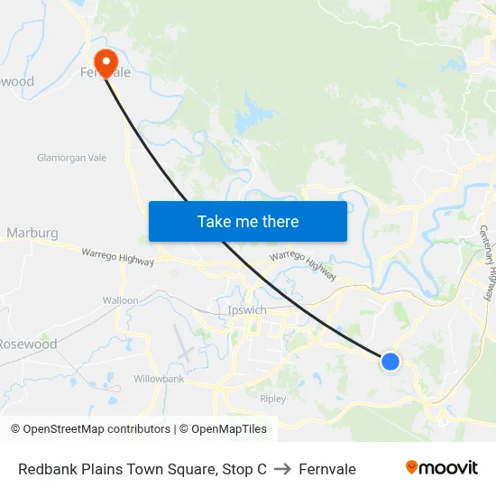 Redbank Plains Town Square, Stop C to Fernvale map