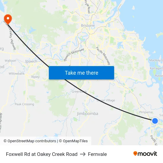 Foxwell Rd at Oakey Creek Road to Fernvale map