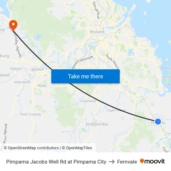 Pimpama Jacobs Well Rd at Pimpama City to Fernvale map