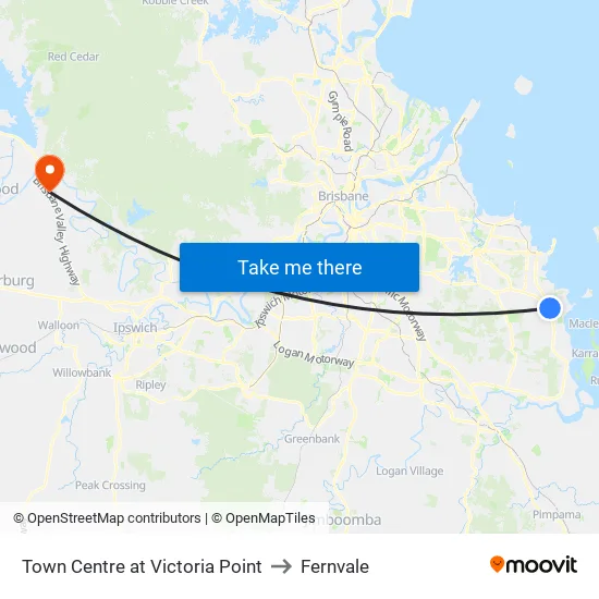 Town Centre at Victoria Point to Fernvale map