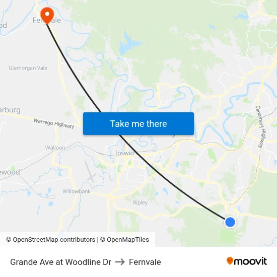 Grande Ave at Woodline Dr to Fernvale map