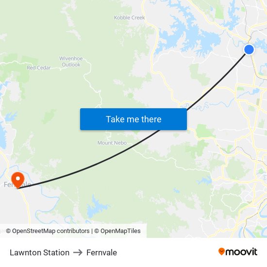 Lawnton Station to Fernvale map