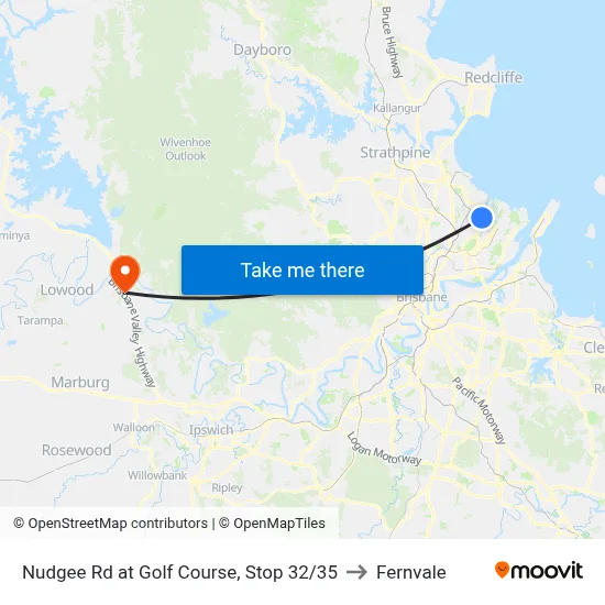 Nudgee Rd at Golf Course, Stop 32/35 to Fernvale map