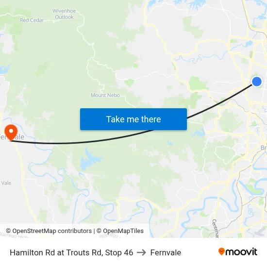 Hamilton Rd at Trouts Rd, Stop 46 to Fernvale map