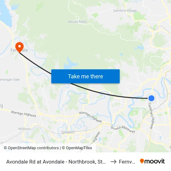 Avondale Rd at Avondale - Northbrook, Stop 60 to Fernvale map