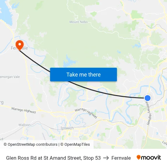 Glen Ross Rd at St Amand Street, Stop 53 to Fernvale map