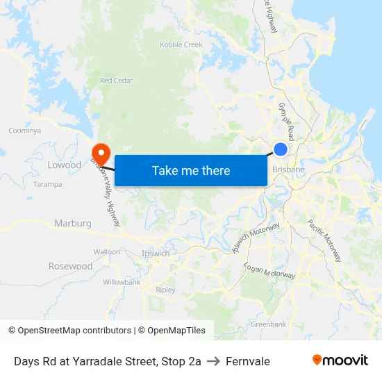 Days Rd at Yarradale Street, Stop 2a to Fernvale map
