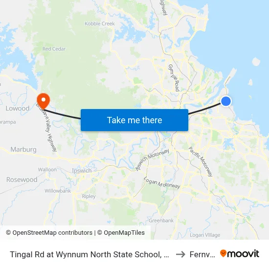 Tingal Rd at Wynnum North State School, Stop 10/5 to Fernvale map