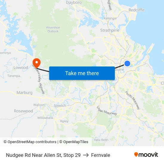 Nudgee Rd Near Allen St, Stop 29 to Fernvale map