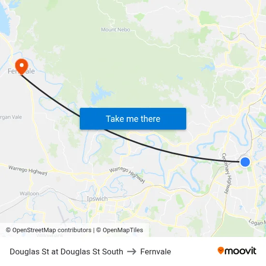 Douglas St at Douglas St South to Fernvale map