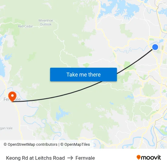 Keong Rd at Leitchs Road to Fernvale map