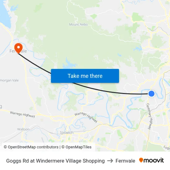 Goggs Rd at Windermere Village Shopping to Fernvale map