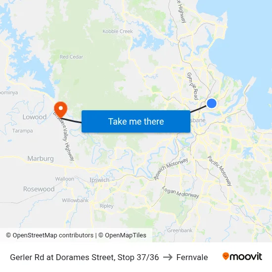 Gerler Rd at Dorames Street, Stop 37/36 to Fernvale map