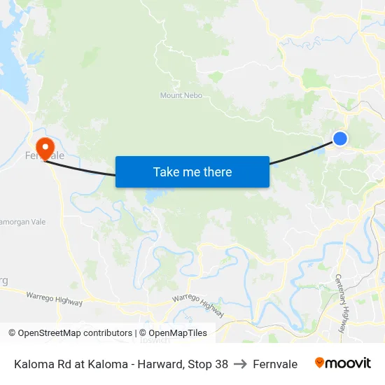 Kaloma Rd at Kaloma - Harward, Stop 38 to Fernvale map