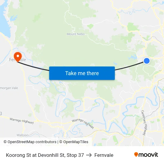 Koorong St at Devonhill St, Stop 37 to Fernvale map