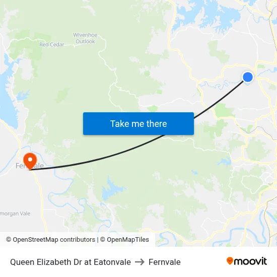 Queen Elizabeth Dr at Eatonvale to Fernvale map