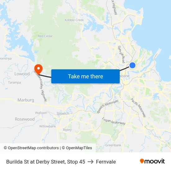 Burilda St at Derby Street, Stop 45 to Fernvale map