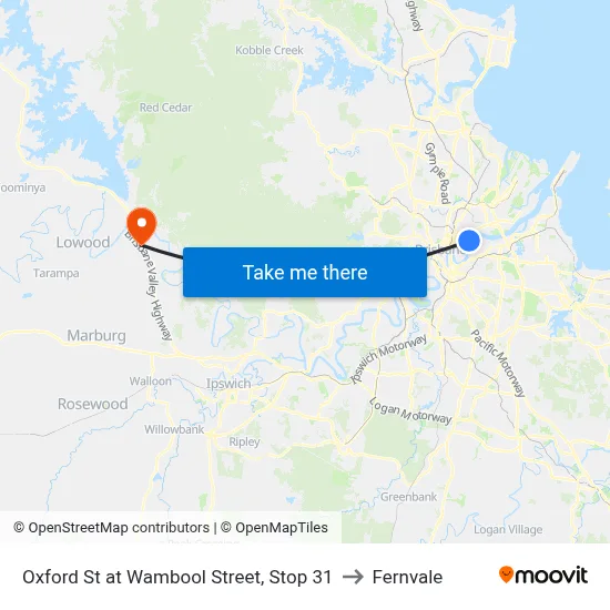 Oxford St at Wambool Street, Stop 31 to Fernvale map