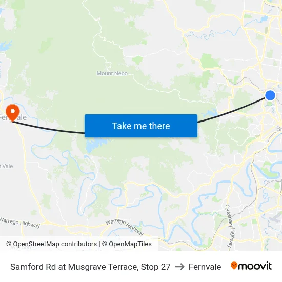 Samford Rd at Musgrave Terrace, Stop 27 to Fernvale map