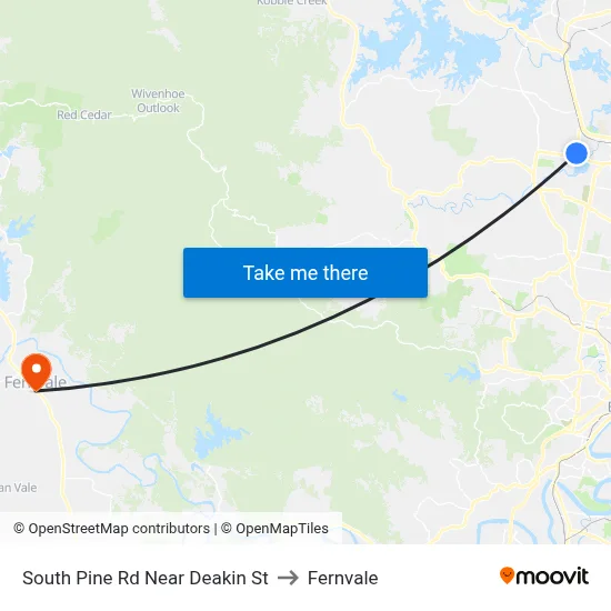 South Pine Rd Near Deakin St to Fernvale map