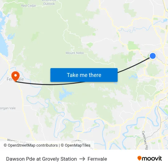 Dawson Pde at Grovely Station to Fernvale map