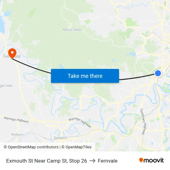 Exmouth St Near Camp St, Stop 26 to Fernvale map
