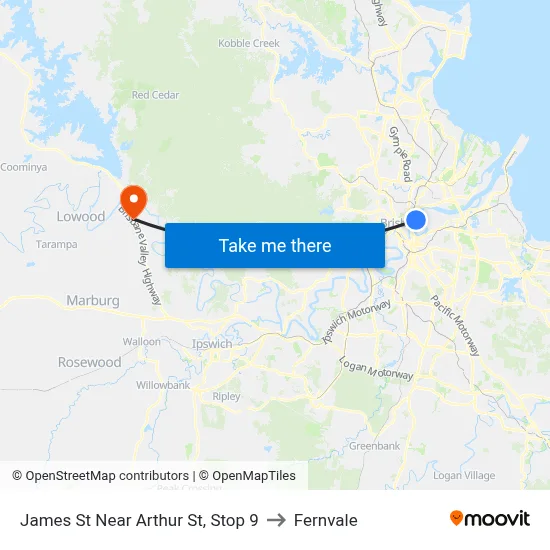 James St Near Arthur St, Stop 9 to Fernvale map