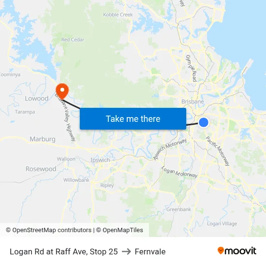 Logan Rd at Raff Ave, Stop 25 to Fernvale map