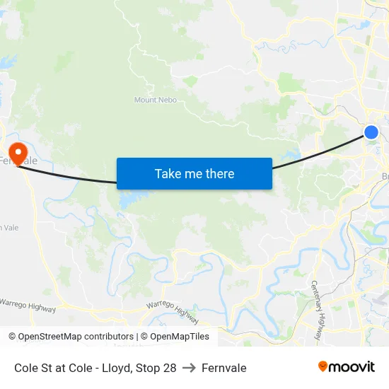 Cole St at Cole - Lloyd, Stop 28 to Fernvale map