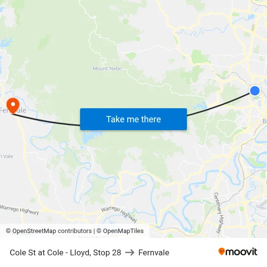 Cole St at Cole - Lloyd, Stop 28 to Fernvale map