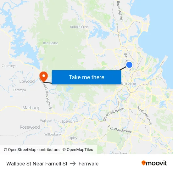 Wallace St Near Farnell St to Fernvale map