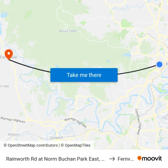 Rainworth Rd at Norm Buchan Park East, Stop 12 to Fernvale map