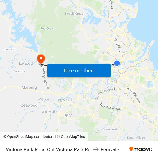 Victoria Park Rd at Qut Victoria Park Rd to Fernvale map