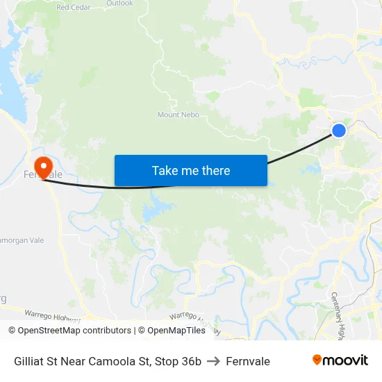 Gilliat St Near Camoola St, Stop 36b to Fernvale map