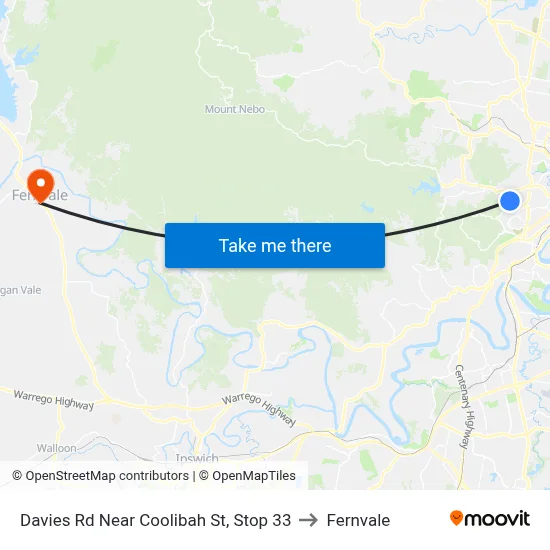 Davies Rd Near Coolibah St, Stop 33 to Fernvale map