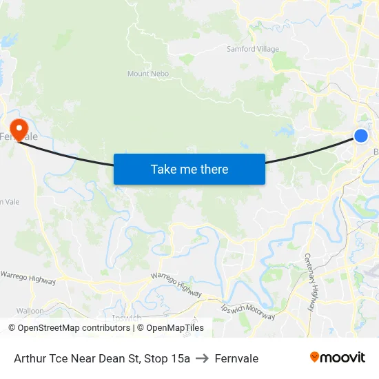 Arthur Tce Near Dean St, Stop 15a to Fernvale map