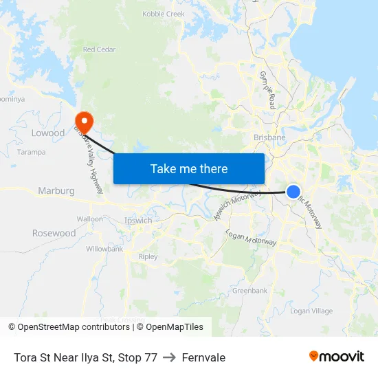 Tora St Near Ilya St, Stop 77 to Fernvale map