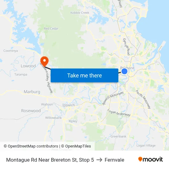 Montague Rd Near Brereton St, Stop 5 to Fernvale map
